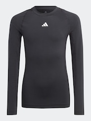 adidas Black Black Tech Fit Long Sleeve T-Shirt - Image 1 of 5