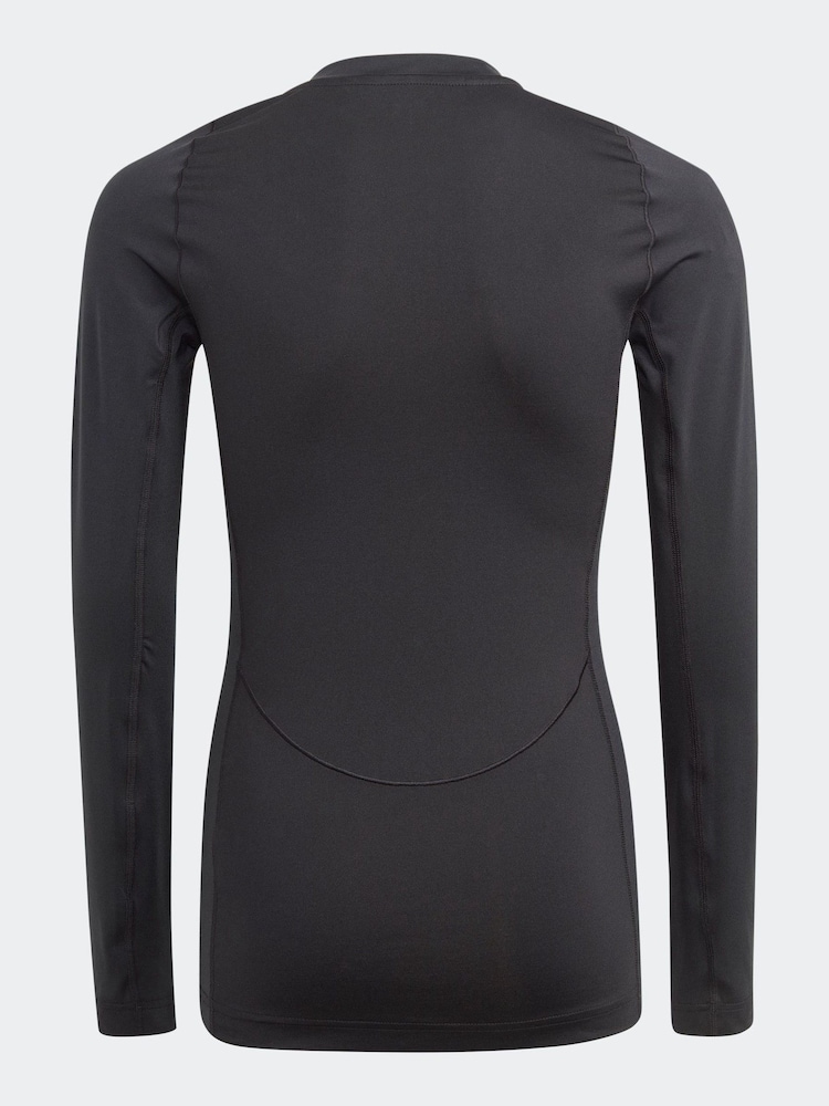 adidas Black Black Tech Fit Long Sleeve T-Shirt - Image 2 of 5