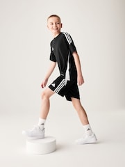 adidas Black/White Tiro 24 Shorts - Image 4 of 11