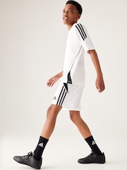 adidas White/Black Tiro 24 Shorts - Image 2 of 11