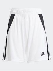 adidas White/Black Tiro 24 Shorts - Image 7 of 11