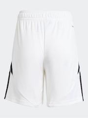 adidas White/Black Tiro 24 Shorts - Image 8 of 11