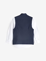 Chlapčenská modrá - Nehru Collar Waistcoat & Shirt Set (3-16yrs) - Obrázok 3 z 4