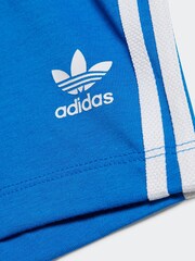 adidas Originals White/Blue Infant Trefoil 100% Cotton T-Shirt and Shorts Set - Image 6 of 6