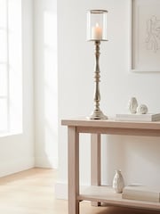Interiors by Premier Silver Kensington Townhouse Small Nickel Candle Holder - Image 1 of 2