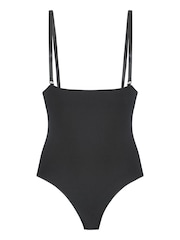 Hunkemöller Seamless High Waisted Black Open Front Shapewear Bodysuit - Image 4 of 5