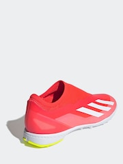 adidas Red/White X Crazyfast League Laceless Turf Adult Football Boots - Image 4 of 10