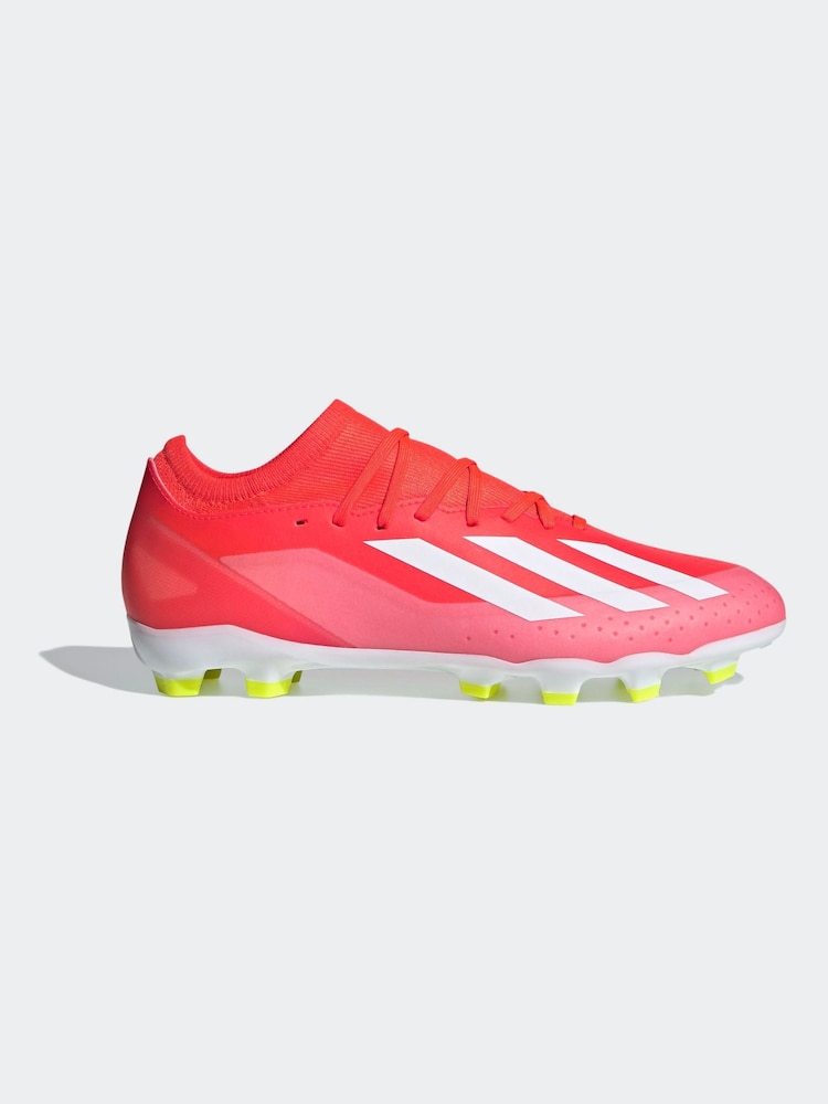 adidas Red/White Football X Crazyfast League Multi-Ground Adult Boots - Image 1 of 10