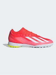 adidas Red/White Football X Crazyfast League Turf Adult Boots - Image 1 of 10