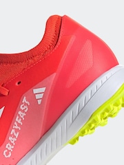 adidas Red/White Football X Crazyfast League Turf Adult Boots - Image 10 of 10