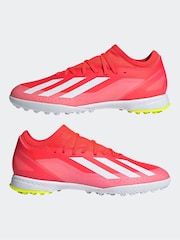 adidas Red/White Football X Crazyfast League Turf Adult Boots - Image 5 of 10