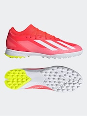 adidas Red/White Football X Crazyfast League Turf Adult Boots - Image 6 of 10