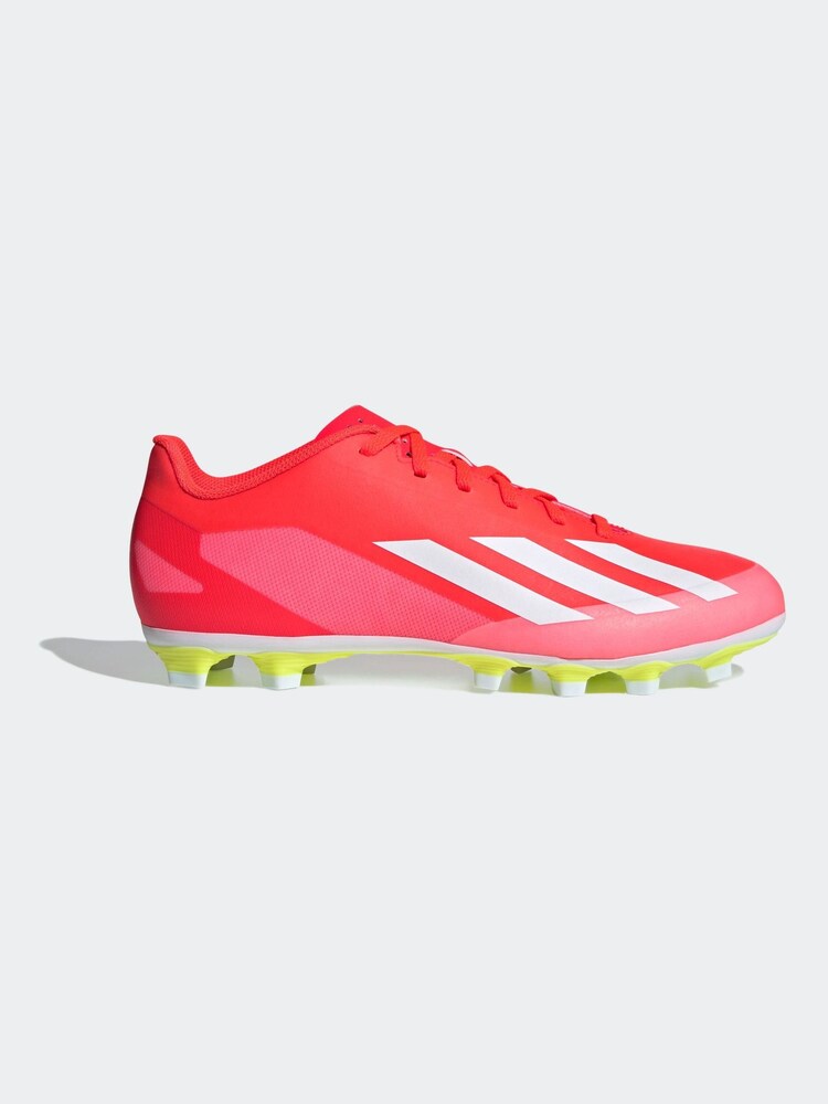 adidas Red/White Football X Crazyfast Club Flexible Ground Adult Boots - Image 1 of 1