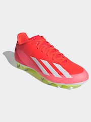adidas Red/White Football X Crazyfast Club Flexible Ground Adult Boots - Image 3 of 10