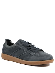 Jones Bootmaker Blue Anouk Leather Lace Up Trainers - Image 1 of 5