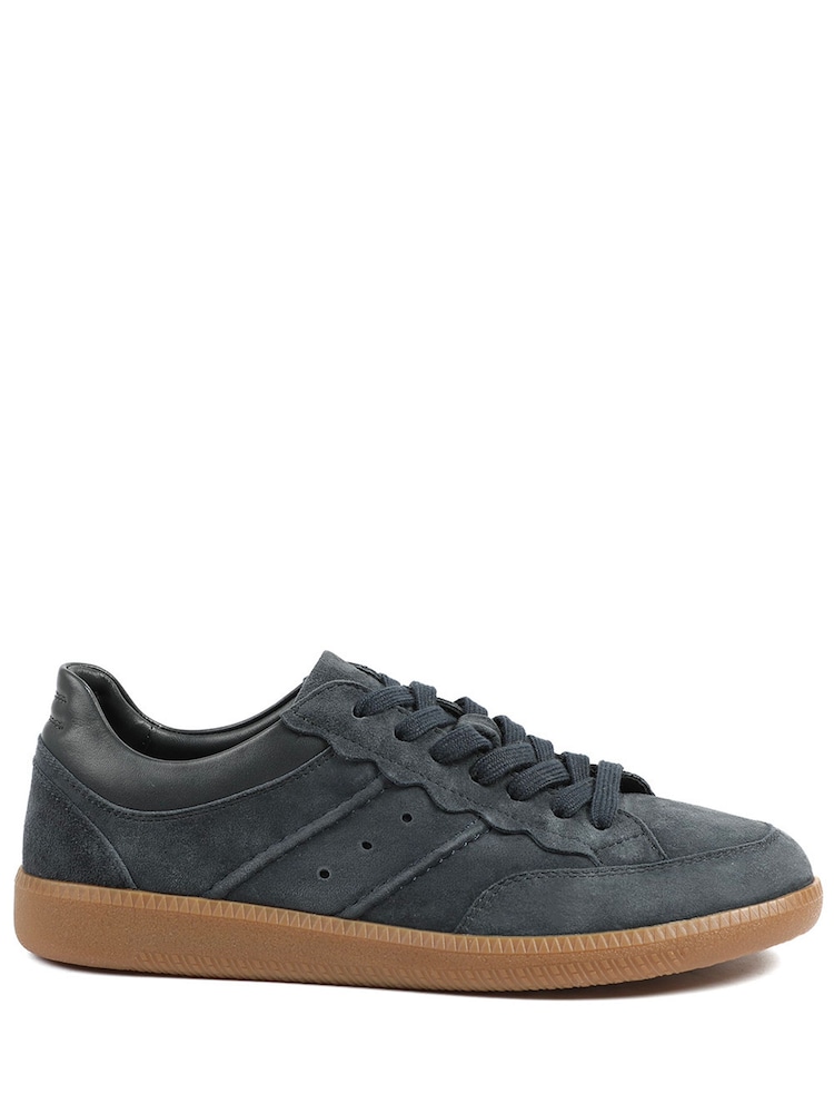 Jones Bootmaker Blue Anouk Leather Lace Up Trainers - Image 2 of 5