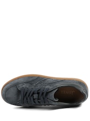 Jones Bootmaker Blue Anouk Leather Lace Up Trainers - Image 4 of 5