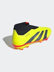 adidas Yellow Football Predator 24 League Laceless Firm Ground Adult Boots - Image 5 of 13