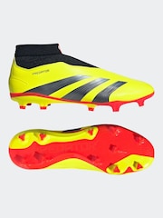 adidas Yellow Football Predator 24 League Laceless Firm Ground Adult Boots - Image 10 of 13