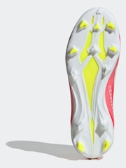 adidas Red/White Football X Crazyfast League Laceless Firm Ground Kids Boots - Image 8 of 10