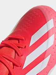 adidas Red/White Football X Crazyfast League Firm Ground Kids Boots - Image 9 of 10