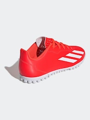 adidas Red/White Football X Crazyfast Club Turf Kids Boots - Image 4 of 10