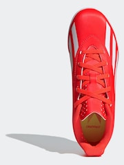 adidas Red/White Football X Crazyfast Club Turf Kids Boots - Image 7 of 10