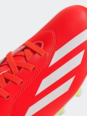 adidas Red/White Football X Crazyfast Club Flexible Ground Kids Boots - Image 10 of 10