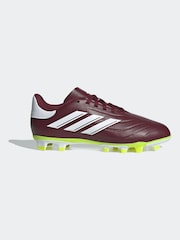 adidas Red/White Football Copa Pure II Club Flexible Ground Kids Boots - Image 1 of 10