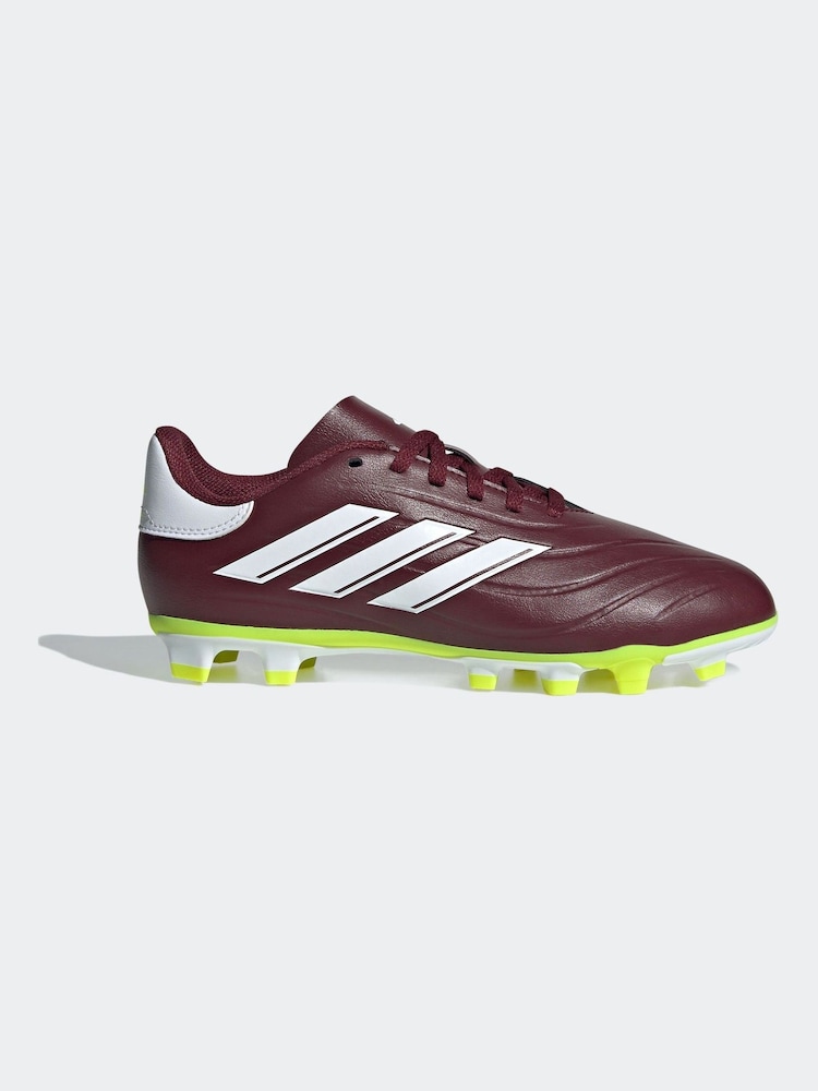 adidas Red/White Football Copa Pure II Club Flexible Ground Kids Boots - Image 1 of 10