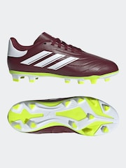 adidas Red/White Football Copa Pure II Club Flexible Ground Kids Boots - Image 3 of 10
