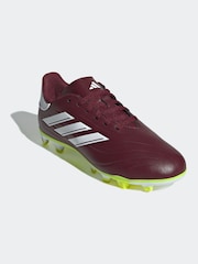 adidas Red/White Football Copa Pure II Club Flexible Ground Kids Boots - Image 4 of 10
