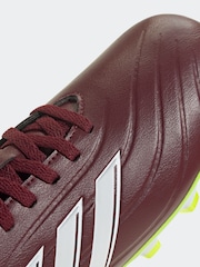 adidas Red/White Football Copa Pure II Club Flexible Ground Kids Boots - Image 9 of 10