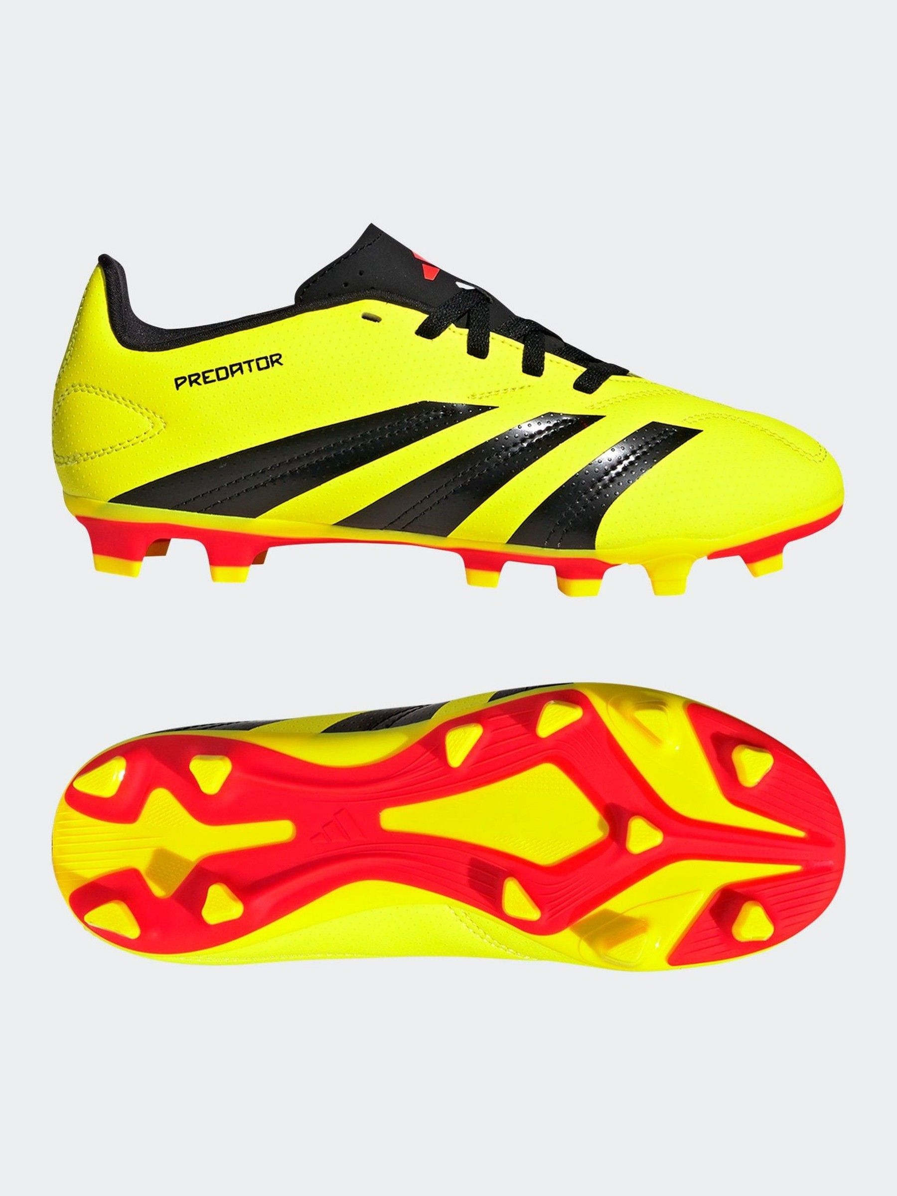 Yellow adidas soccer cleats top