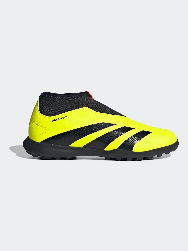 adidas Yellow Football Predator 24 League Laceless Turf Kids Boots - Image 1 of 20