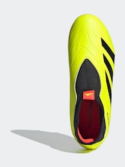 adidas Yellow Football Predator 24 League Laceless Firm Ground Kids Boots - Image 15 of 20
