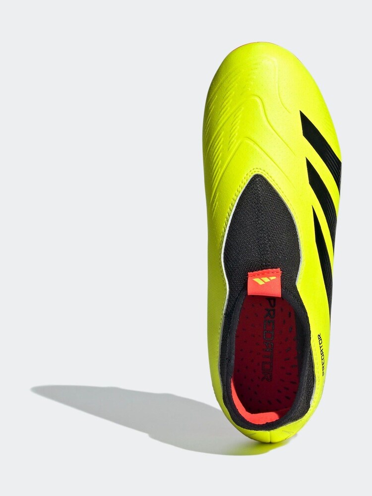 adidas Yellow Football Predator 24 League Laceless Firm Ground Kids Boots - Image 15 of 20