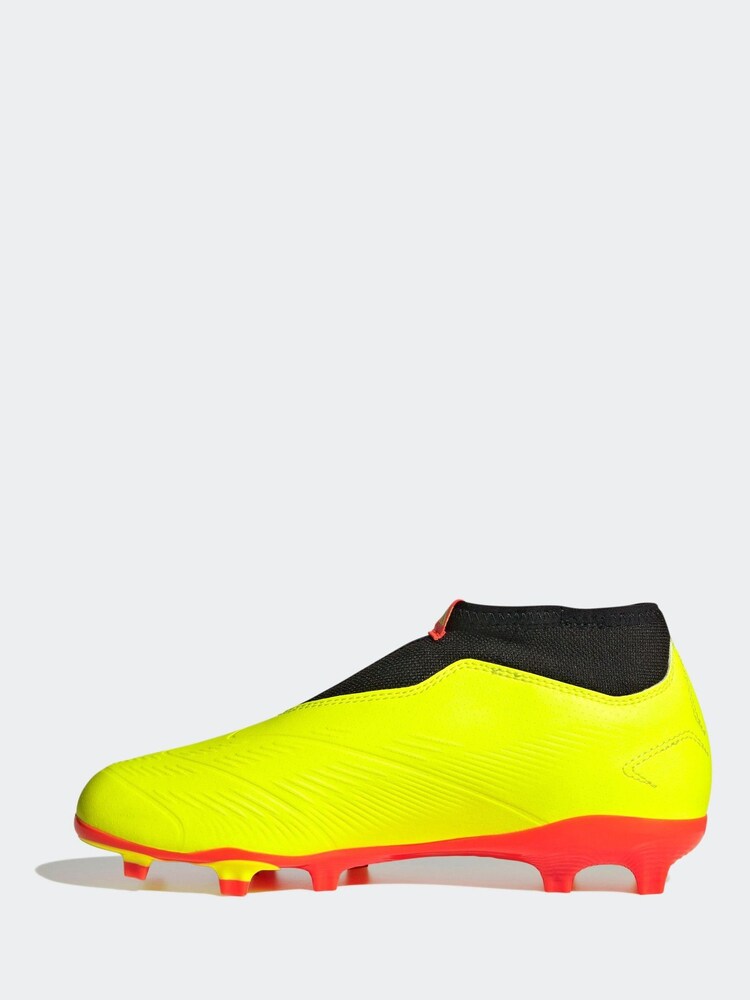 adidas Yellow Football Predator 24 League Laceless Firm Ground Kids Boots - Image 17 of 20