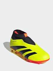 adidas Yellow Football Predator 24 League Laceless Firm Ground Kids Boots - Image 18 of 20