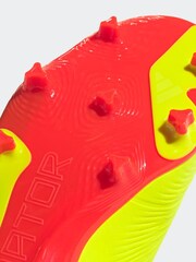 adidas Yellow Football Predator 24 League Laceless Firm Ground Kids Boots - Image 20 of 20