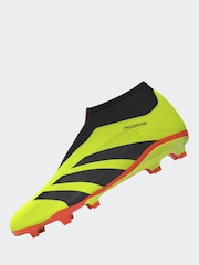 adidas Yellow Football Predator 24 League Laceless Firm Ground Kids Boots - Image 8 of 20