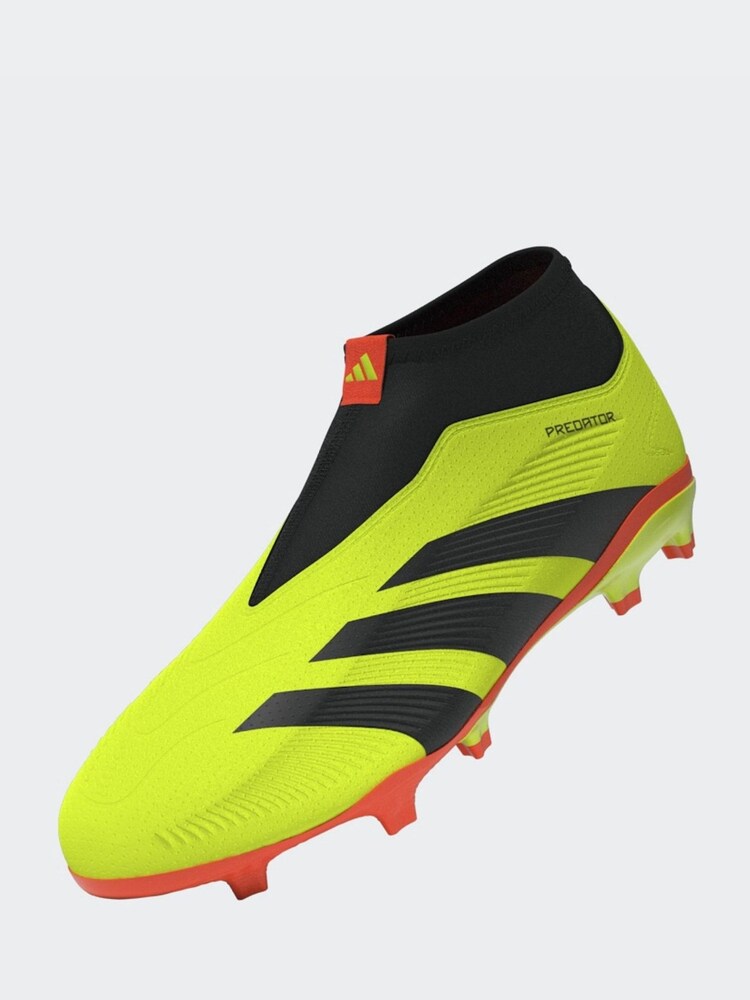 adidas Yellow Football Predator 24 League Laceless Firm Ground Kids Boots - Image 9 of 20