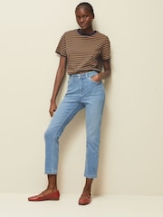 Mid Blue Cropped Slim Jeans - Image 1 of 7