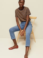 Mid Blue Cropped Slim Jeans - Image 2 of 7