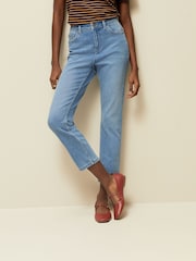 Mid Blue Cropped Slim Jeans - Image 3 of 7