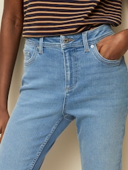 Mid Blue Cropped Slim Jeans - Image 5 of 7
