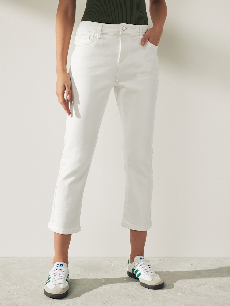 White Cropped Slim Jeans - Image 1 of 4