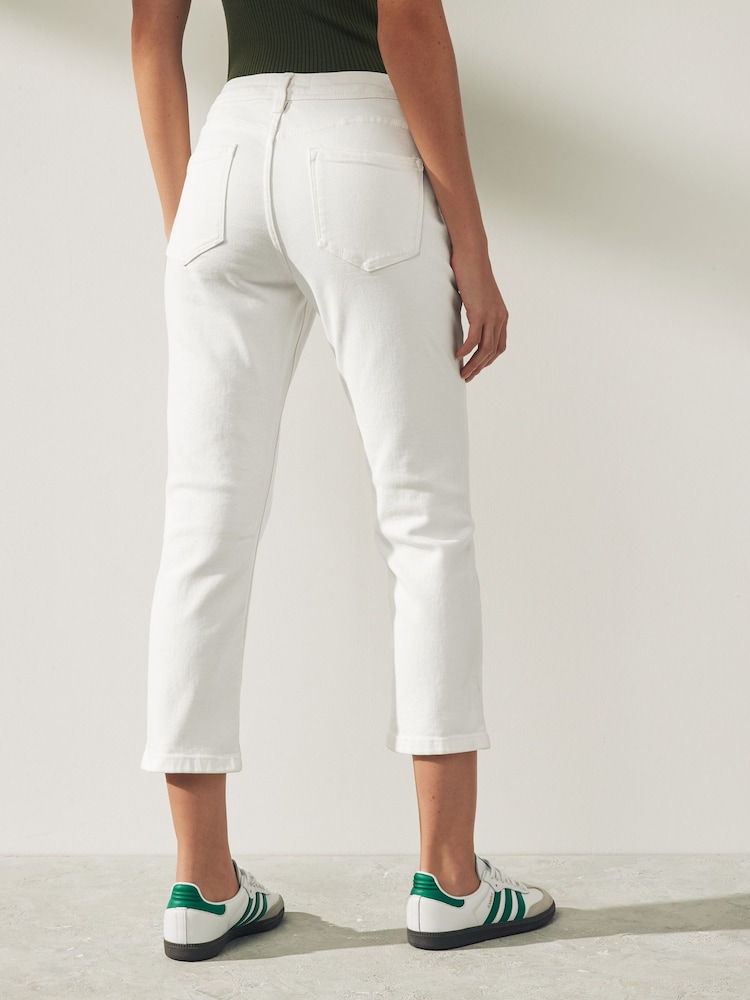White Cropped Slim Jeans - Image 2 of 4