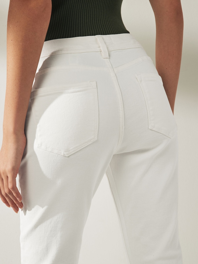 White Cropped Slim Jeans - Image 4 of 4