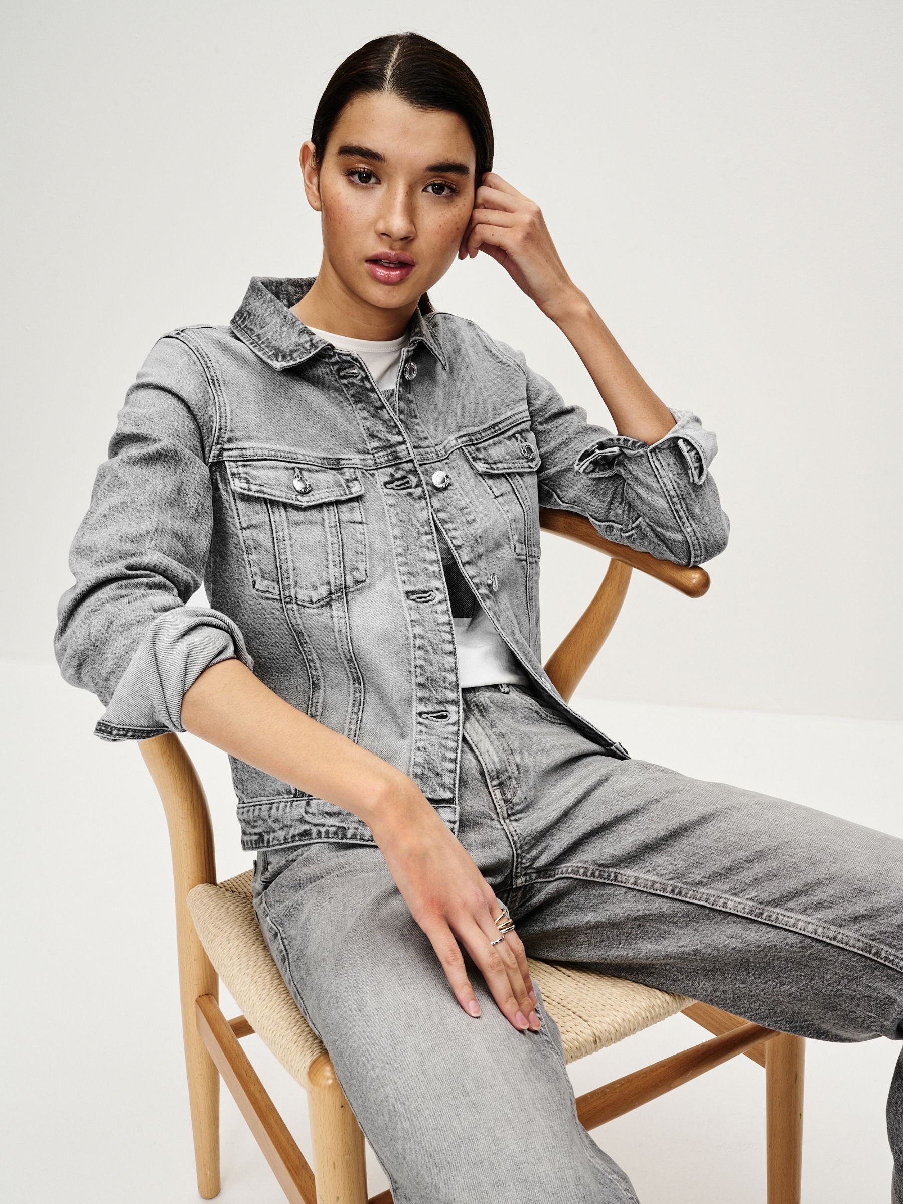 ファッションデザイナー Buy Grey Luxembourg Next from Jacket Denim Cropped ジャケット・アウター